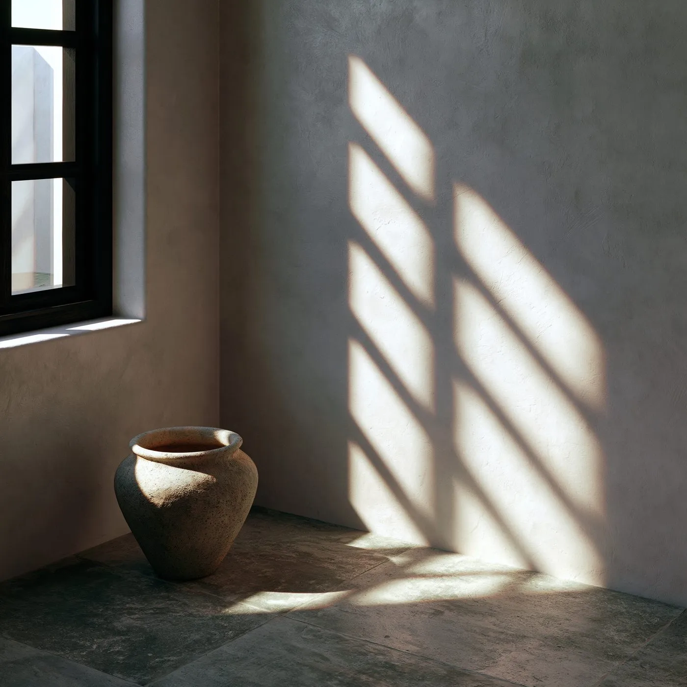 Moroccan tadelakt plaster, concept imagery